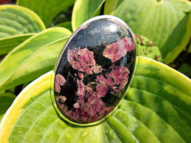 Giant Eudialyte Ring