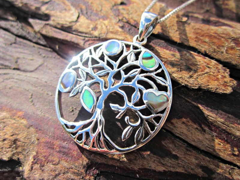 Paua Tree of Life Necklace