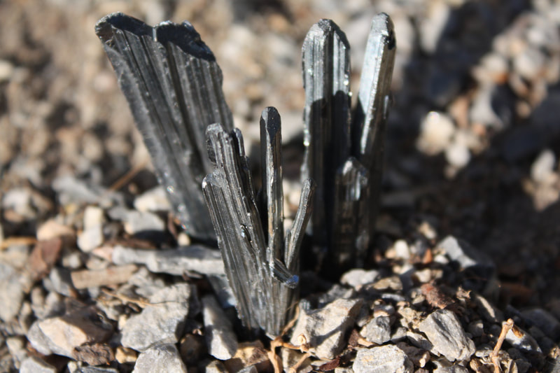 Incredible Stibnite crystals from China.